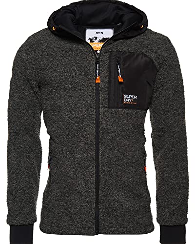 Superdry Herren Mountain Sherpa Ziphood Pullover, Grau (Dark Grey Marl 70q), Small von Superdry