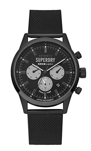 Superdry Herren Multi Zifferblatt Quarz Uhr mit Edelstahl Armband SYG256BM von Superdry