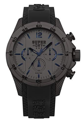 Superdry Herren Multi Zifferblatt Quarz Uhr mit Silikon Armband SYG257BB von Superdry