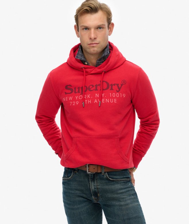 Superdry Herren New York Venue Hoodie Red - Größe: Xxl von Superdry