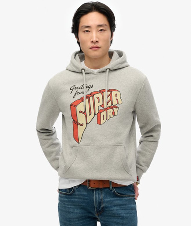 Superdry Herren North Cali Hoodie Grau - Größe: Xxl von Superdry