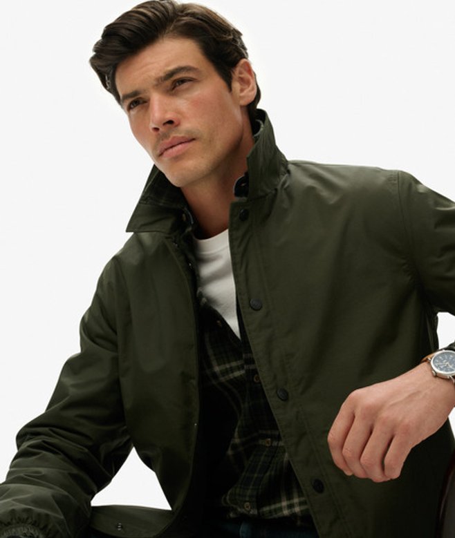 Superdry Herren Nylon Coach Jacke Green - Größe: L von Superdry