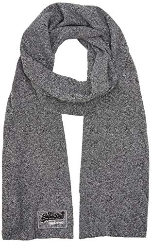 Superdry Herren ORANGE Label Scarf Schal, Grau (Basalt Grey Grit Q6S), Einheitsgröße von Superdry