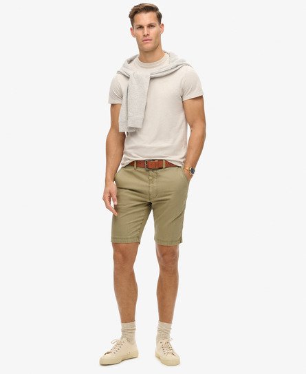 Superdry Herren Officer Chinoshorts Grün - Größe: 36 von Superdry