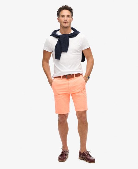 Superdry Herren Officer Chinoshorts Pink - Größe: 30 von Superdry