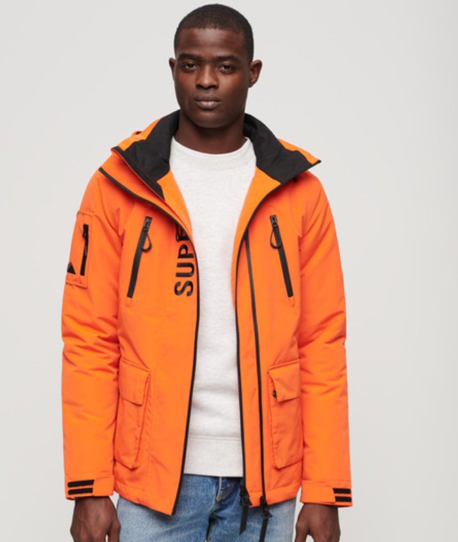 Superdry Herren Orange Ultimate Windbreaker-Jacke, Größe: L von Superdry