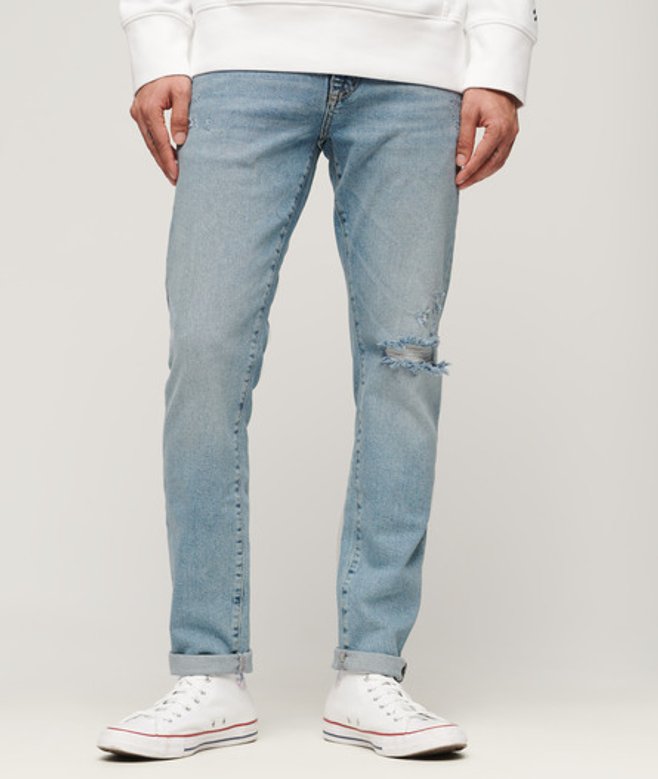 Superdry Herren Organic Cotton Vintage Slim Jeans Blau - Größe: 30/32 von Superdry