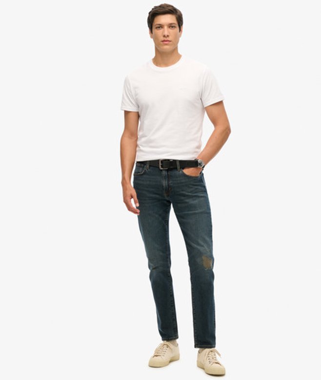 Superdry Herren Organic Cotton Vintage Slim Jeans Dark Blue - Größe: 34/32 von Superdry