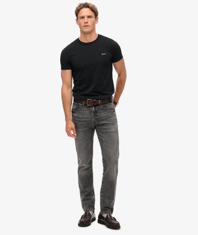 Superdry Herren Organic Cotton Vintage Slim Straight Jeans Dunkelgrau - Größe: 32/30 von Superdry