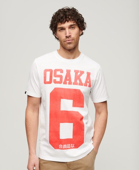 Superdry Herren Osaka T-Shirt mit Grafik Weiß - Größe: M von Superdry