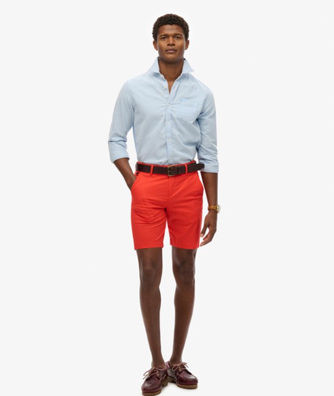 Superdry Herren Paperweight Chinoshorts Orange - Größe: 32 von Superdry