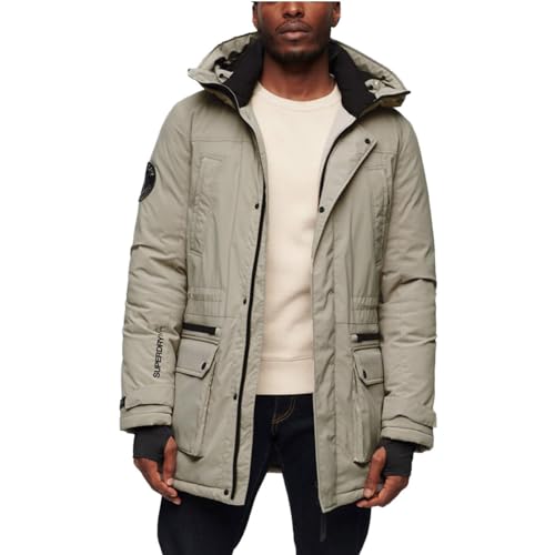 Superdry Herren Parka Jacke, grau (Stone Dark Grey), Large von Superdry