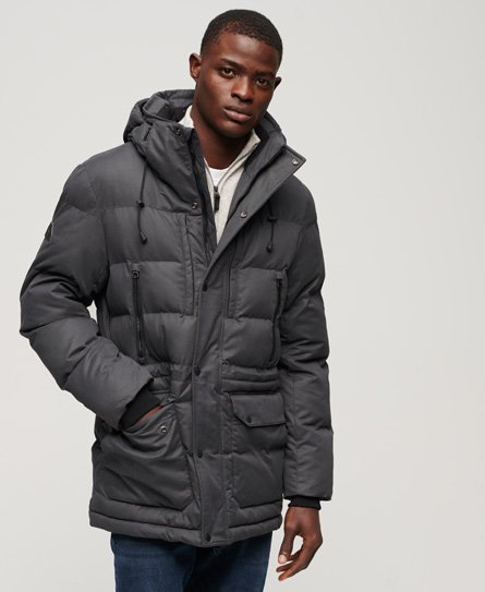 Superdry Herren Parka mit Kapuze Dunkelgrau - Größe: M von Superdry