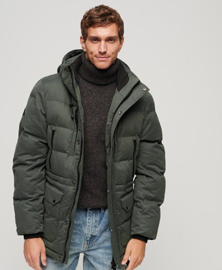 Superdry Herren Parka mit Kapuze Grün - Größe: M von Superdry