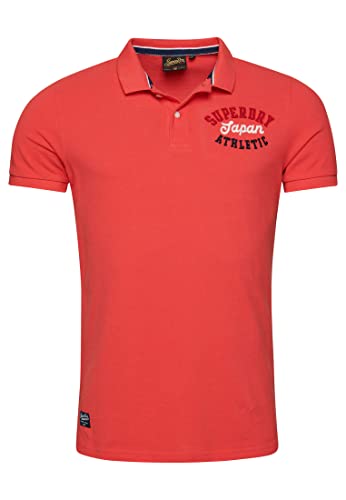 Superdry Herren Polo Bordado Kapuzenpullover, Cayenne Pink, S von Superdry