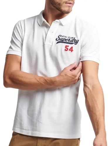 Superdry Herren Polo Bordado Kapuzenpullover, Optic, 56 von Superdry