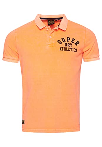 Superdry Herren Polo Bordado Kapuzenpullover, Shocker Orange, S von Superdry