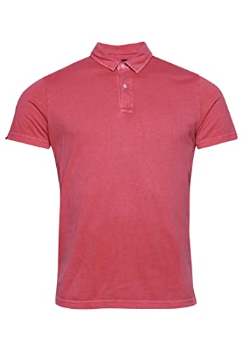 Superdry Herren Polo LISO Kapuzenpullover, Paradies rosa, L von Superdry