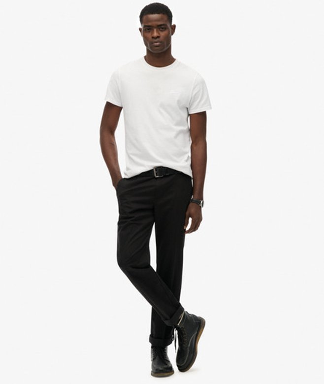 Superdry Herren Premium Regular Chinohose Black - Größe: 32/32 von Superdry