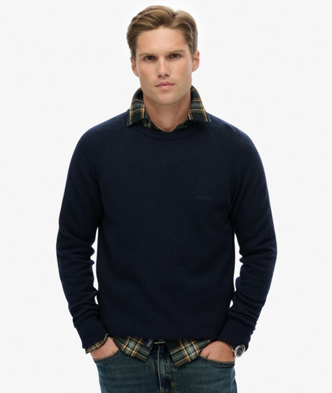 Superdry Herren Pullover aus Wollmischung Navy - Größe: Xxl von Superdry