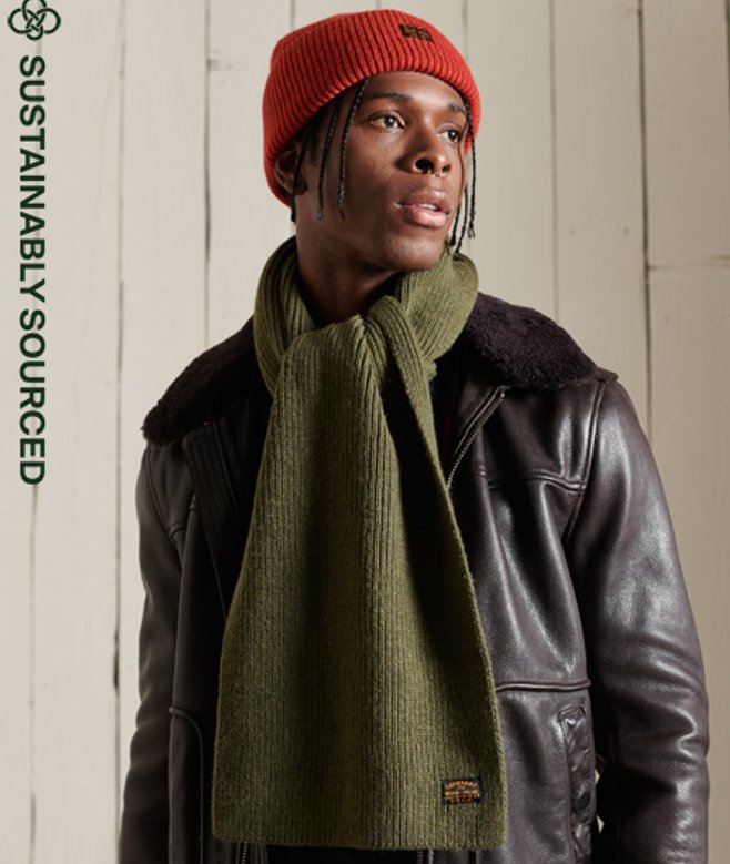 Superdry Herren Radar Schal Grün - Größe: One Größe Superdry Herren Radar Schal Grün - Größe: One Größe von Superdry