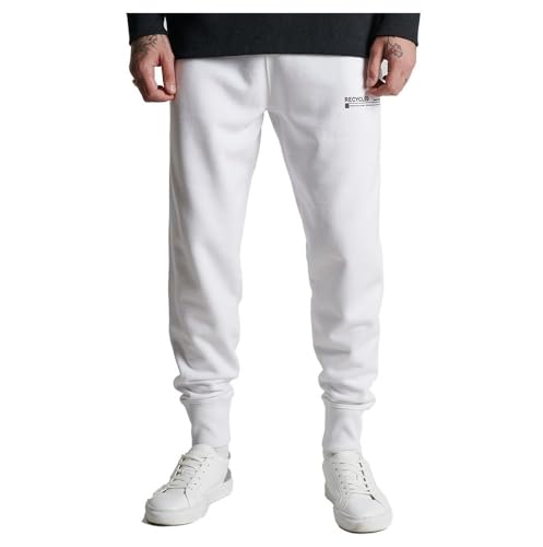 Superdry Herren Recycled Micro Top Jogginghosen Weiß XL von Superdry