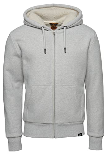 Superdry Herren Reißverschluss Sweatshirt, Grau (Glacier Grey Marl), XXL von Superdry