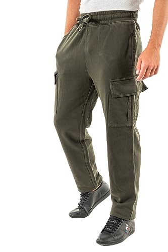 Superdry Herren Relaxed Cargo Joggers Anzughose, Dark Grey Green, L von Superdry