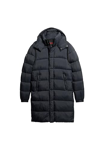 Superdry Herren Ripstop Longline Puffer Jacket Jacke, Eclipse Navy Grid, XXL von Superdry