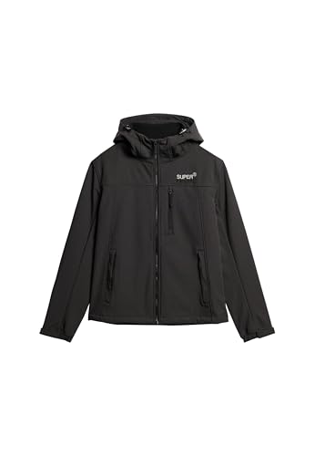 Superdry Herren Ripstop Softshell Trekker Kapuzenjacke Schwarz XXL von Superdry