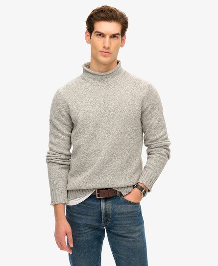 Superdry Herren Rollkragenpullover im 90er-Jahre-Stil Grau - Größe: Xxl von Superdry