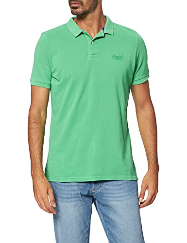 Superdry Herren S/S Vint Destroy Polo Shirt, Kelly Green, M von Superdry