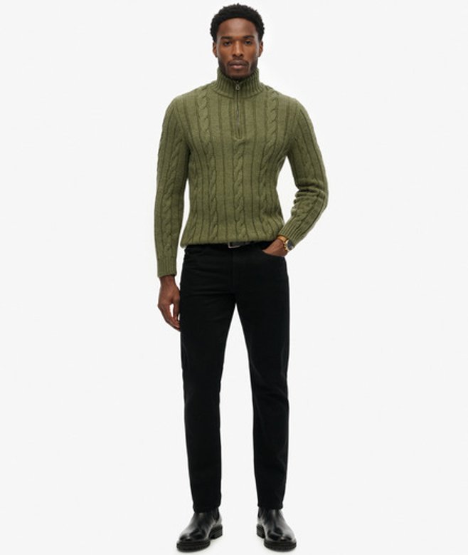 Superdry Herren Schmal Geschnittene Jeans aus Bio-baumwolle Black - Größe: 30/32 von Superdry