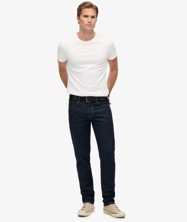 Superdry Herren Schmal Geschnittene Jeans aus Bio-baumwolle Dark Blue - Größe: 30/30 von Superdry