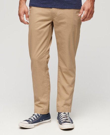 Superdry Herren Schmal Zulaufende Stretch-Chinos Beige - Größe: 30/32 von Superdry