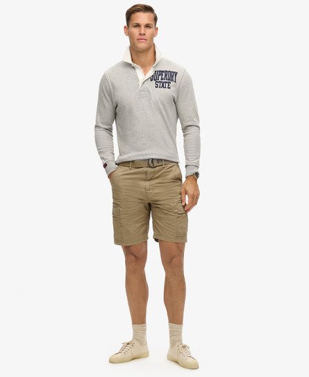 Superdry Herren Schwere Cargo-Shorts Beige - Größe: 30 von Superdry