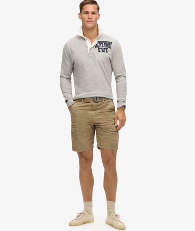 Superdry Herren Schwere Cargo-shorts Beige - Größe: 32 von Superdry