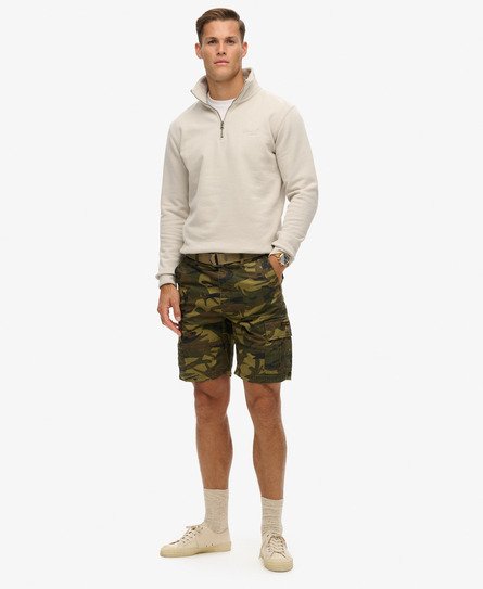 Superdry Herren Schwere Cargo-Shorts Grün - Größe: 30 von Superdry