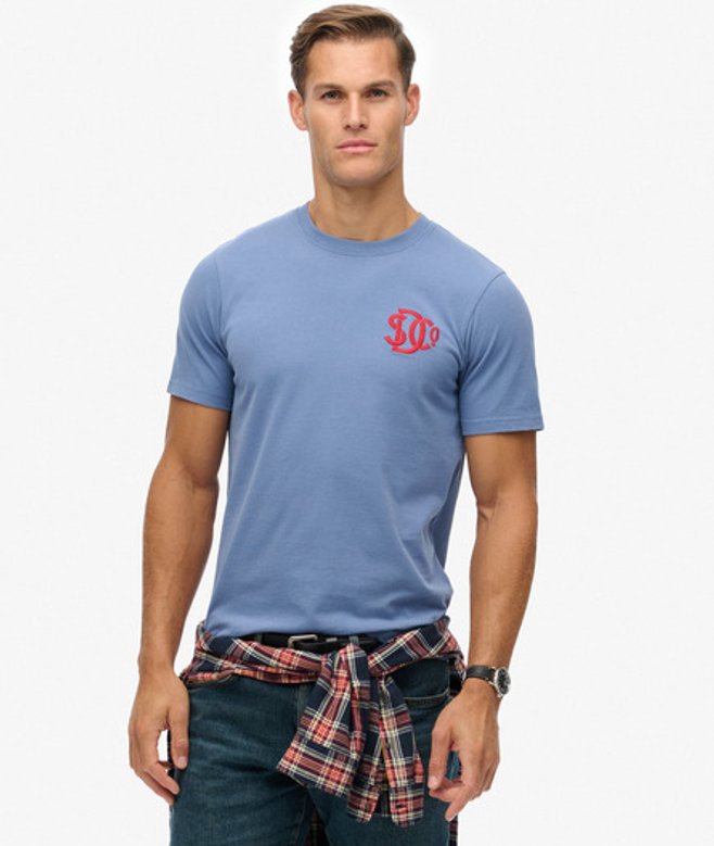 Superdry Herren Sd & co Neon Relaxed T-shirt Blue - Größe: Xxl von Superdry