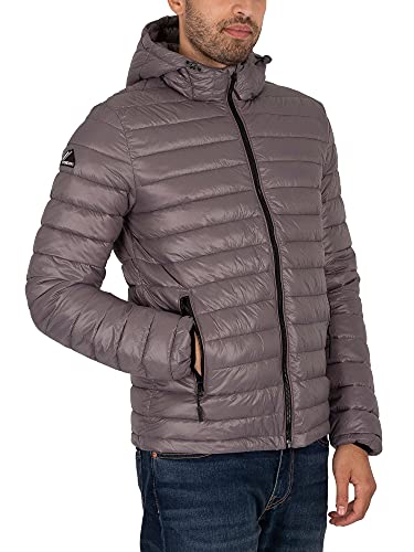 Superdry Herren Shine Hooded Fuji Jacken, Mittel Grau, S von Superdry