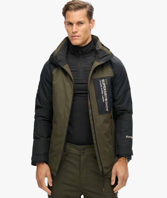 Superdry Herren Ski Freestyle Core Jacke Kaki - Größe: S von Superdry