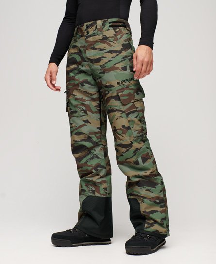 Superdry Herren Grün und Braun Sport Ski Ultimate Rescue Hose Camo, Größe: L von Superdry