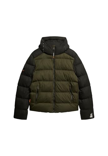 Superdry Herren Sport Steppjacke in Blockfarben mit Kapuze Schwarz Farbblock L Superdry Herren Sport Steppjacke in Blockfarben mit Kapuze Schwarz Farbblock L von Superdry