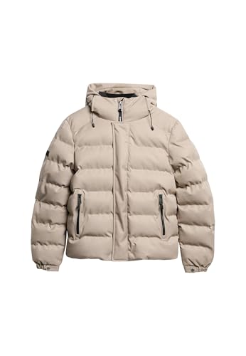 Superdry Herren Sport-Steppjacke mit Kapuze aus Tweed Beige Meliert M Superdry Herren Sport-Steppjacke mit Kapuze aus Tweed Beige Meliert M von Superdry