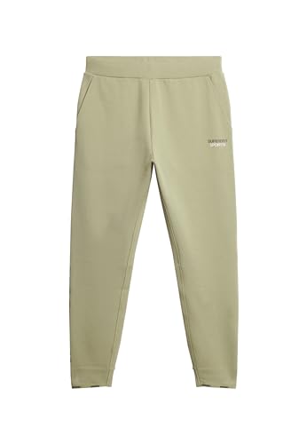 Superdry Herren Sport Tech Jogginghose in Karottenform mit Logo Seegrasgrün L von Superdry