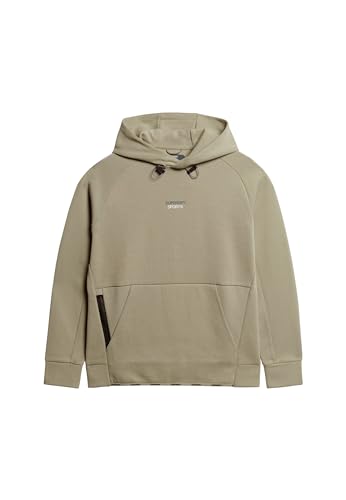 Superdry Herren Sport Tech Logo Loose Hood Sweatshirt, Grün (Seagrass Green), XL von Superdry