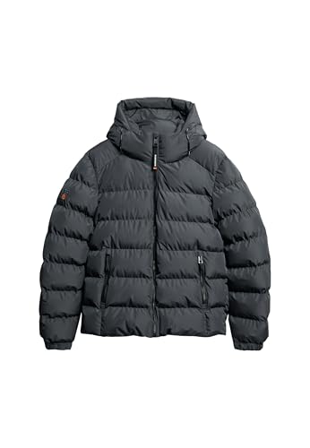 Superdry Herren Sports Steppjacke mit Kapuze Ebenholz XXL von Superdry