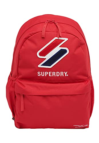 Superdry Herren Sportstyle Montana Rucksack, großes Hauptfach, Risk Red, one_size, Rucksack Rucksäcke von Superdry