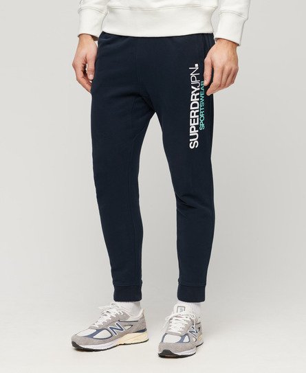 Superdry Herren Sportswear Logo Jogginghosen in Karottenform Marineblau - Größe: M von Superdry