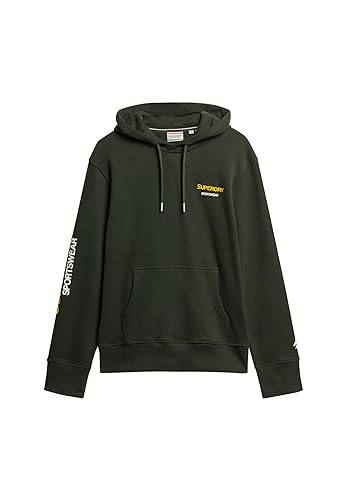 Superdry Herren Sportswear Logo Loose Hood Sweatshirt, Grün (Academy Dark Green), Large von Superdry